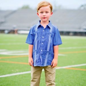 Blue Quail Guayabera Shirt Sz 7